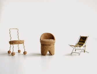 Créer des fauteuils miniatures avec un bouchon de champagne