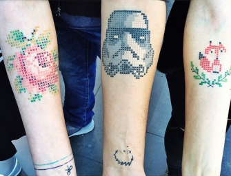 Les tatouages en point de croix d&rsquo;Eva Krbdk